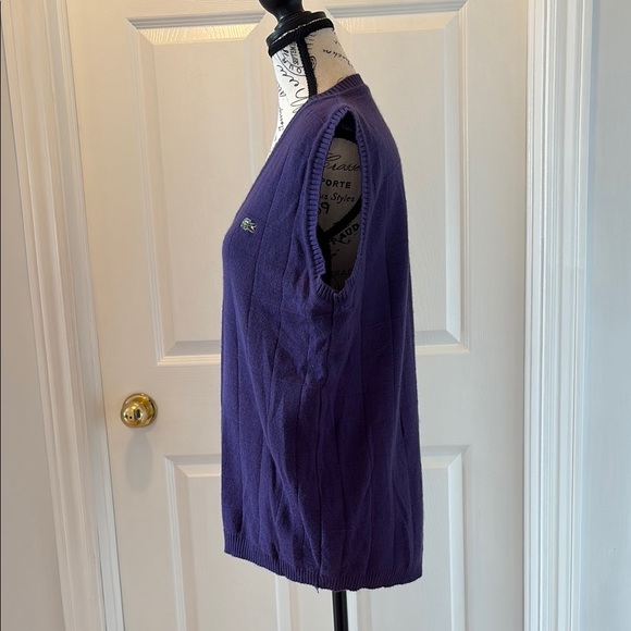 Lacoste Purple Sleeveless Sweater Vest - Picture 2 of 6